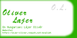 oliver lajer business card